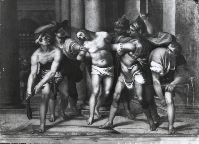 Anonimo — Anonimo bolognese - sec. XVI - Flagellazione di Cristo — insieme